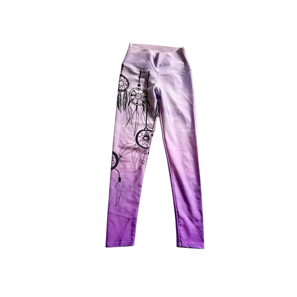 Noli Yoga Ombré Lavender Dreamcatcher Leggings HTF Small